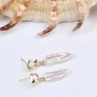 Hoop Wholesale Customized Good Quality Biwa Freshwater Stud Pearl Hoop Earrings