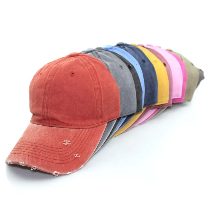 distressed visor hat