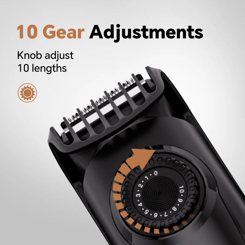 New Electric Hair Clipper Body Hair Trimmer Beard Trimmer USB Charging Model Digital Display Electric Shaver details