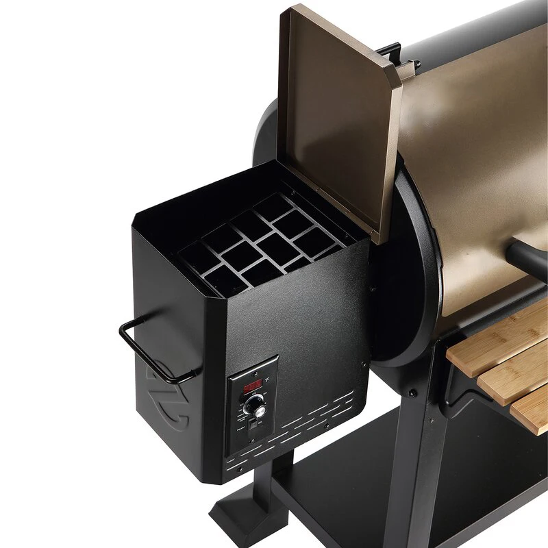 Black Wood Pellet Grill and Smoker Bbq Grill