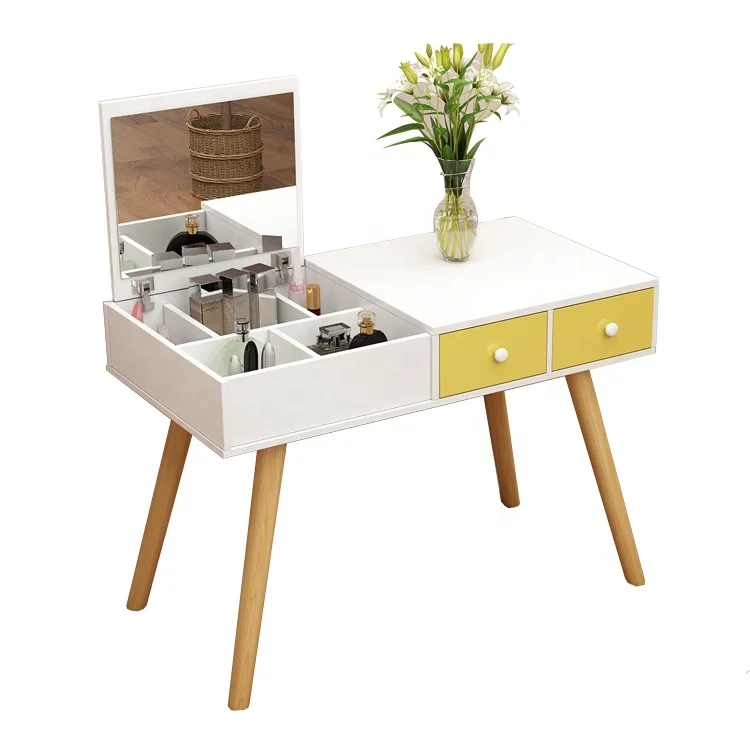 Girls Dressing Table with Drawers Mirror