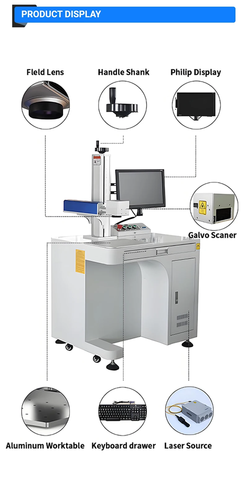 Factory Outlet Desktop Fiber Laser Marking Machine for Cattle Animal Ear Tag Bird Pigeon Ring Printing Supports AI DXF PLT BMP