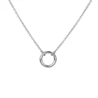 Jewelry Jewelry Fashion Necklaces Simple Design S925 Sterling Silver Platinum Plated Round Necklace