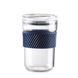 Wholesale 16 oz bpa free portable clear travel water coffee cup plastic coffee mug with lid