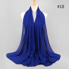 Latest Scarf Latest Design FENNYSUN 75*180 Long Lace Edges Bubble Plain Color Tissue Women Ciffron Scarve New Scarf
