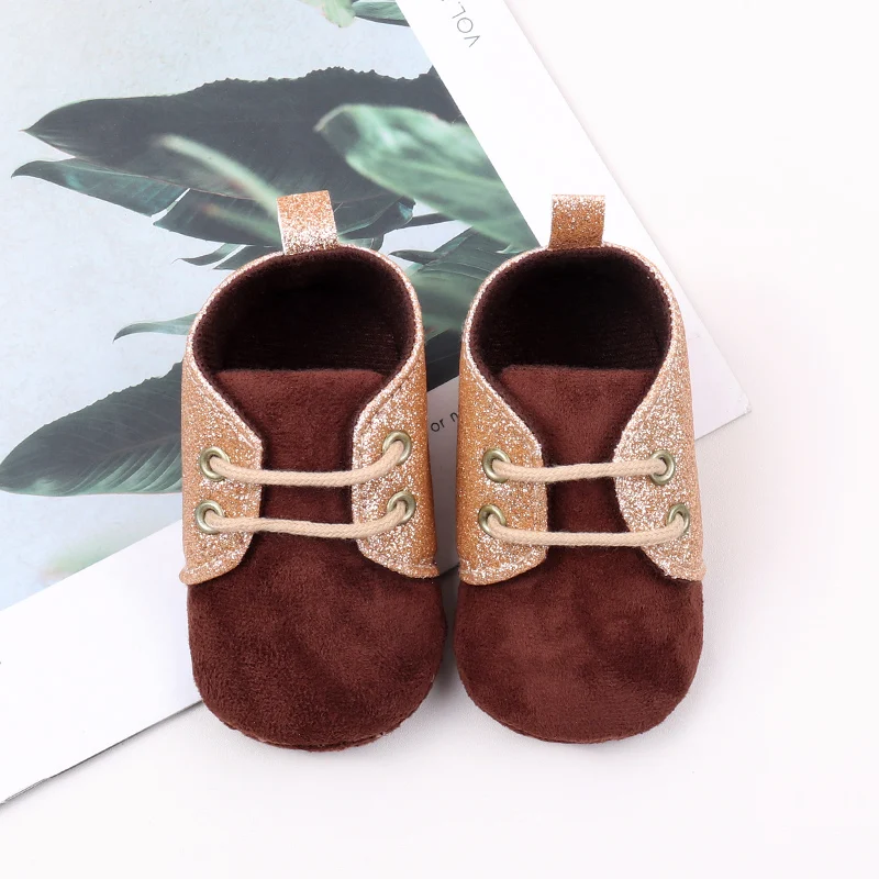 Fashional Bling Glitter PU Baby Dress Shoes for Boys Spring Season Sprint Autumn Lightweight Breathable Anti-Slip Design details