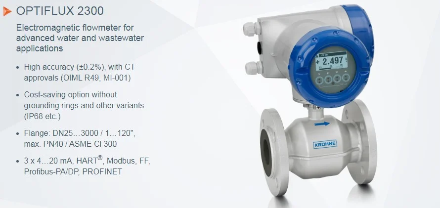 Krohne Optiflux 2300 Electromagnetic Flow Meter Buy Krohne Flow Meter