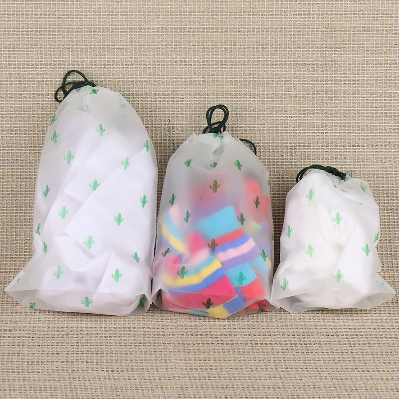 waterproof colorful recyclable drawstring bags matte storage gift