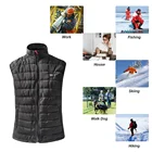 Vest Heated Vest 5V USB Electric Rechargeable Far Infrared Battery Heating Fleece Padded Knit Sweater Heated Vest
