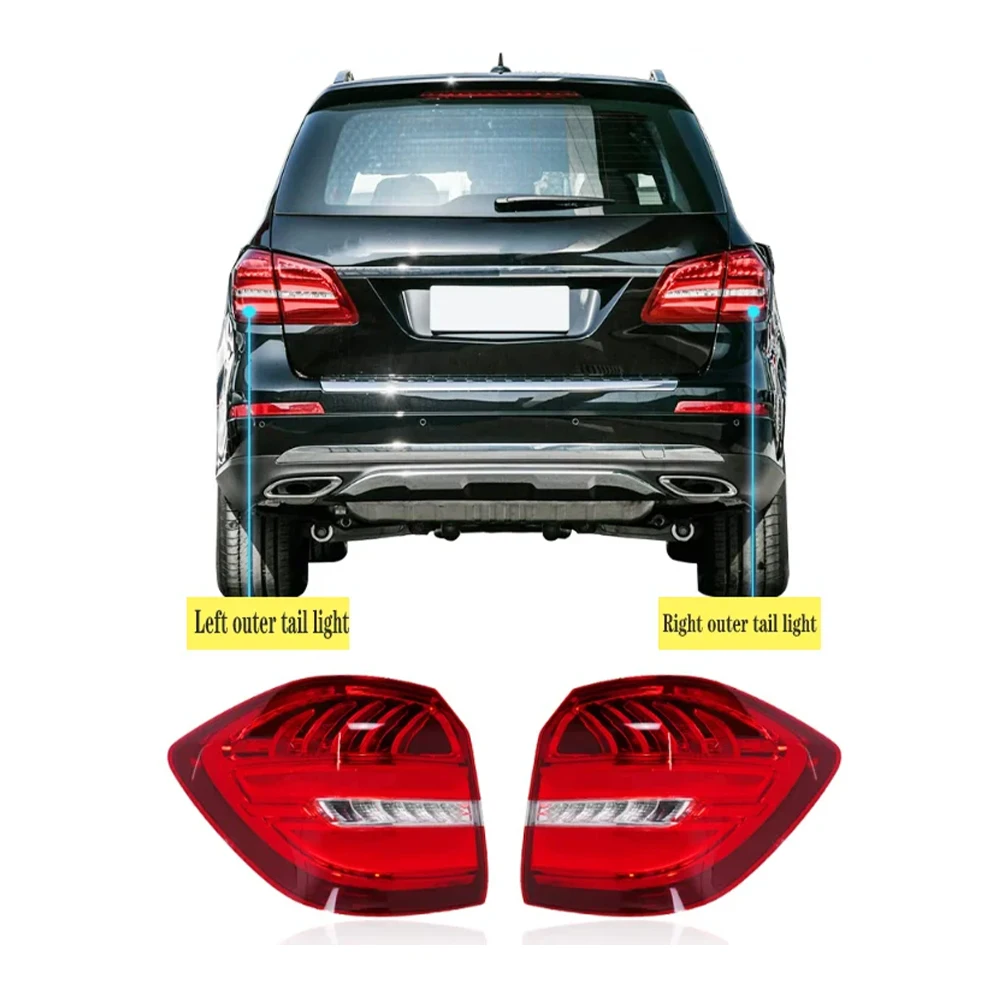 product led taillight for mercedes benz gls class x166 red led tail light rear lamp 2016 2019 gls rear lamps tail lights-8