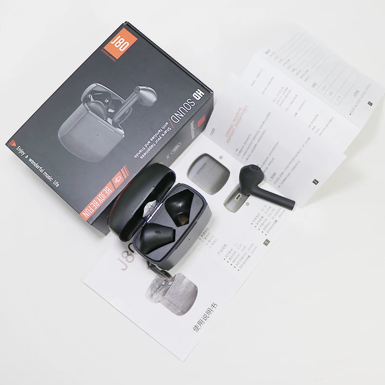 Enle Factory New Arrivals Bt 5.1 TWS Wireless Earbuds J80 With 8 Hour Music Time True Stereo Bluetooth Gaming Headphone Earphone