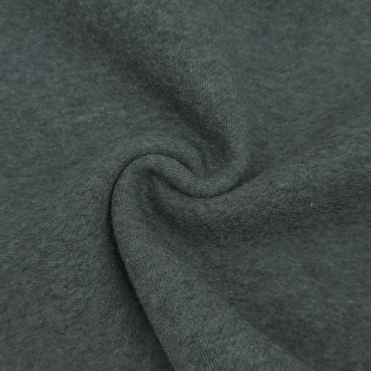 Fashion Style Knitted Terry Fabric 80 Cotton 20 Polyester Material Melange Fleee Fabric for Hoodie details