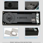 Door Hinge Spring S-8400/bts 84 150kg Door Closer Glass Door Floor Hinge Double Cylinder Floor Spring