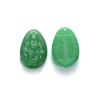 Gemstones Jade Oval Gemstones Pendants Carved Stone Jade Buddha Pendant