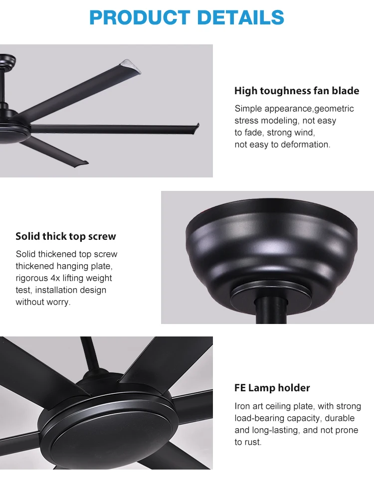 Ceiling Fan, Aluminum, 100 W, FE+Aluminum Blade - detail 16