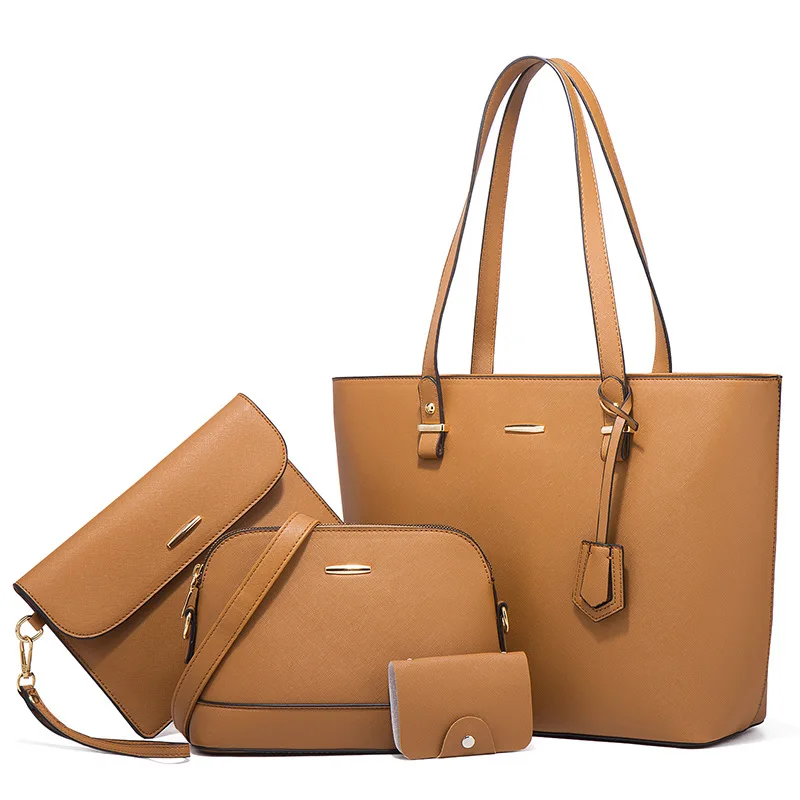 Women Fashion Handbags Wallet Tote Bag Shoulder Bag Top Handle Satchel Purse Set 4pcs 