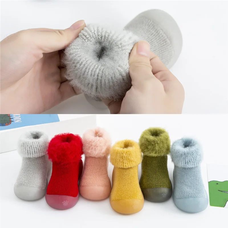2022 winter thickened baby toddler socks shoes soft warm indoor shoes