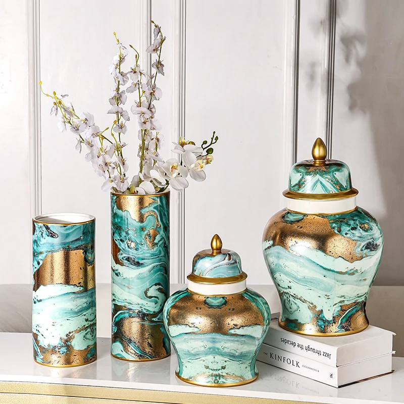 Modern Home Decor Ceramic Ginger Jar Teochew Ceramic Manufacturer Factory Ceramic Jar For Vase Decoration