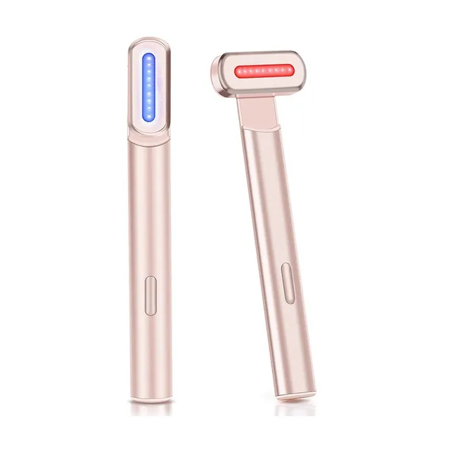 Rotatable EMS Skincare Vibration Face Wand Anti Aging Beauty Equipment LED Eye Massager Pen Red Light Therapy  Skin Renew Device