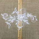 Lace Wedding ZHUOSI White Embroidered Patch Elegant Flower Lace Applique For Wedding Dress