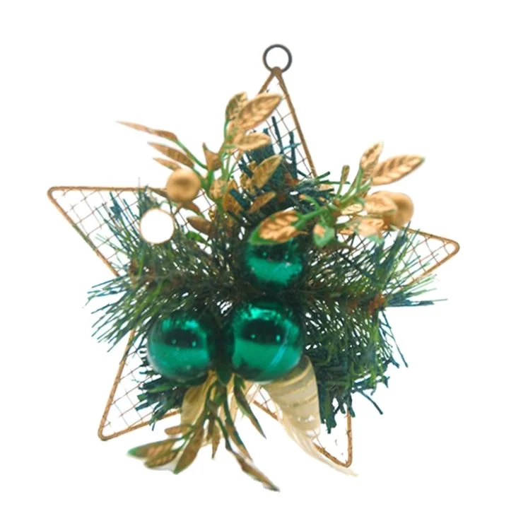 home christmas tree decorated with glittering metal mesh