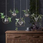 Glass Glass Metal Glass Wall Hanging Water Planting Cheap Flower Pots In Bulk Wholesale