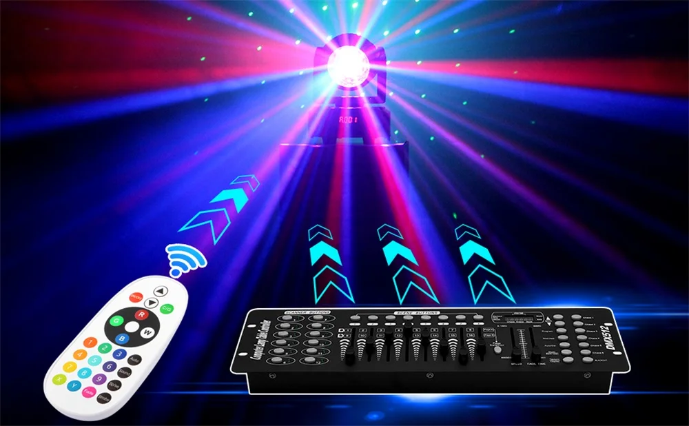 40W DMX512 RGBW LED Moving Head Stage Light Remote Control Sound Activated Disco Club Bar DJ Party Live Show Ambient Light