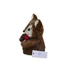 Holiday Decoration Christmas Holiday Grass Fox Table Decoration Low Prices For Sale With Red Bow