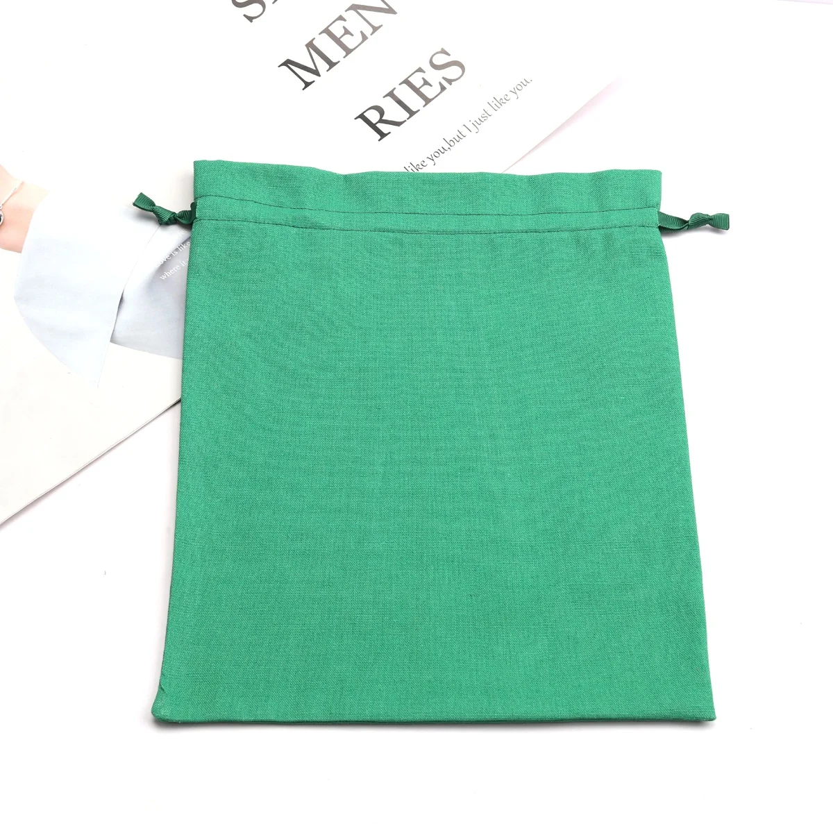Promotion Cotton Linen Handbag Bag Shopping Drawstring Bag Customized Muslin Linen Shoe Clothes Travel Storage Dust Pouch
