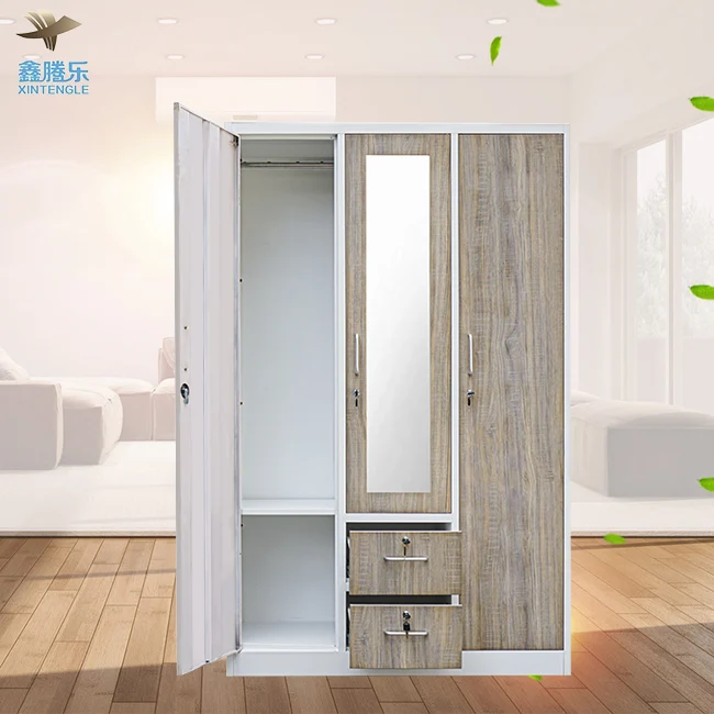 foshan factory direct sale Factory supply wardrobe cabinet used metal wardrobe closet cupboard wardrobe