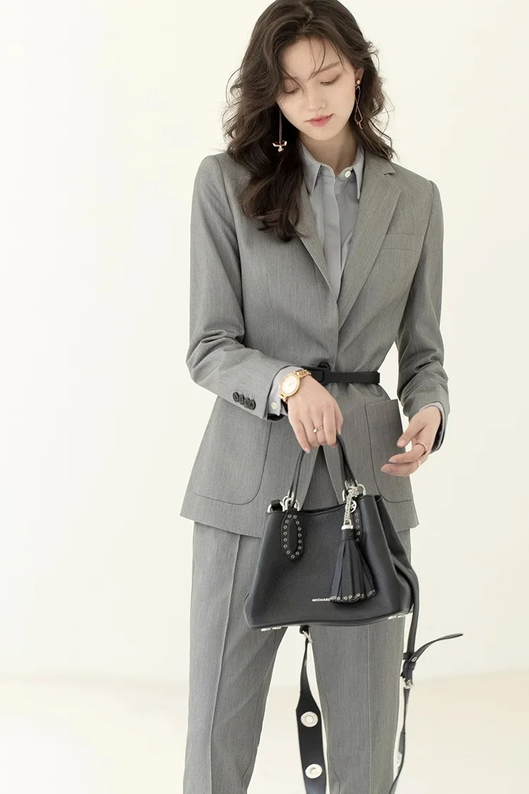 OEM Slim Fit Blazer for Women Ladies Office Suits single Breasted Suit Hot Sale Fashion Clothing Pants Custom Cotton Customized