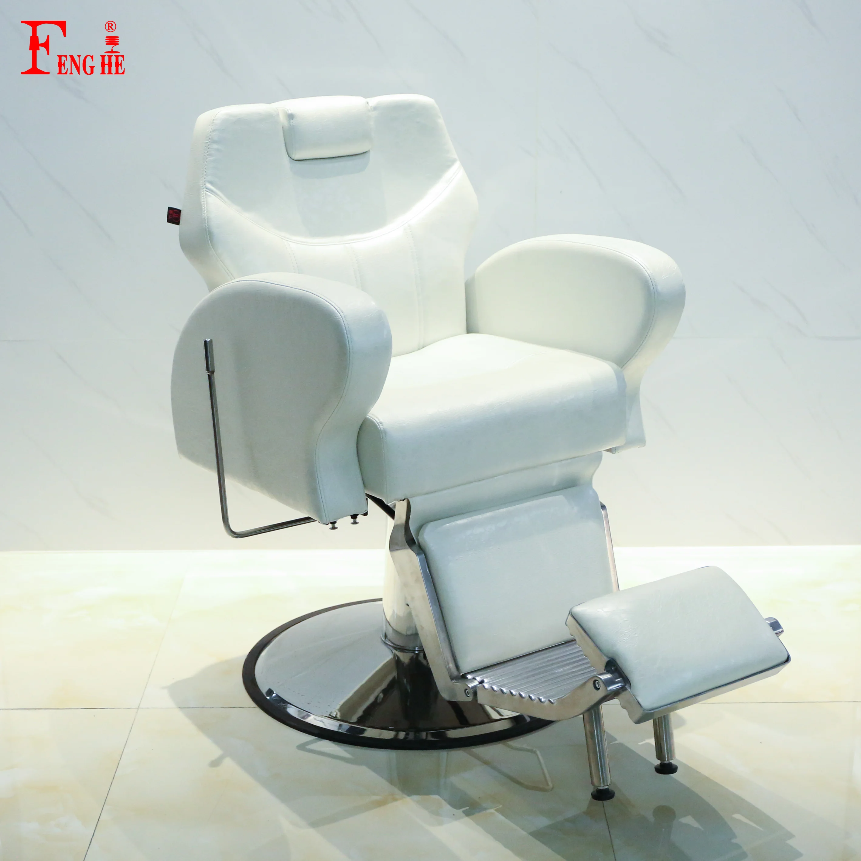 Hot Sale Fashion Design Beauty Salon Furniture Hairstyling White Makeup Luxury Salon Barber Chair