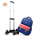 School Cartoon Kid Trolley Bag With Pencil Case School Backpack With Wheels For 7-13 Ages Boys