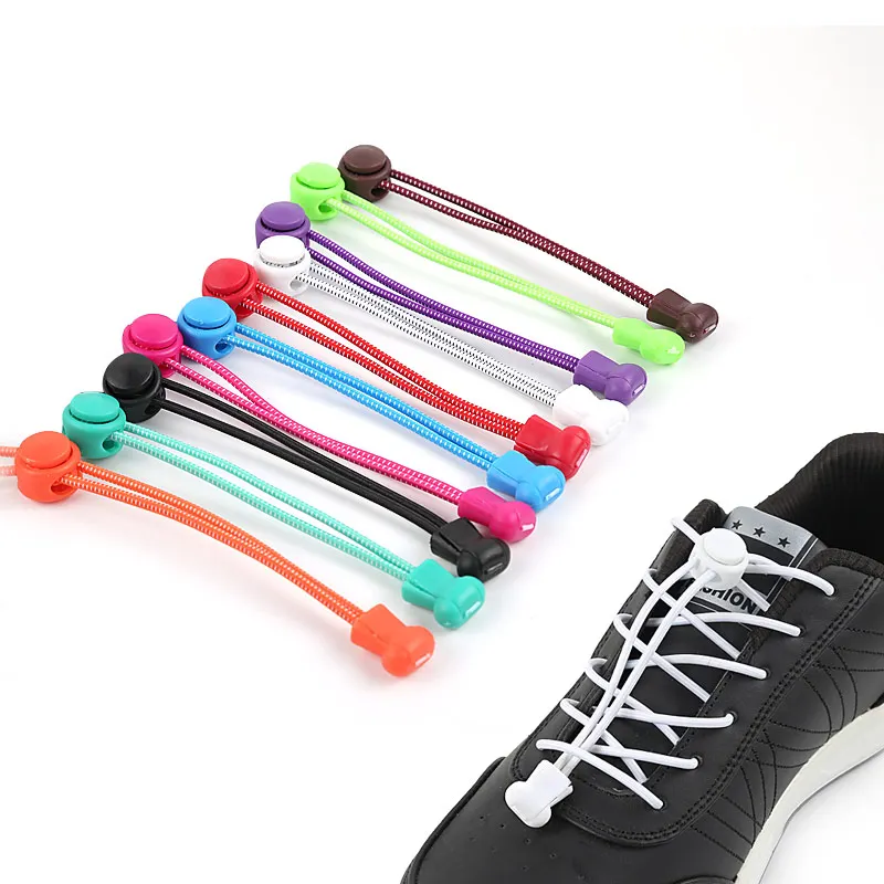 1 Pair Kid Adult Curly Elastic Coil No Tie Shoelace Lace String for Sport Shoe 