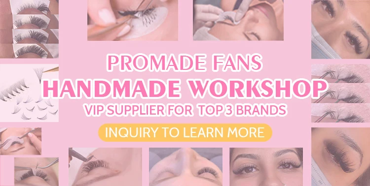 Customized Promade Lash Extension Fans With Ultra Dark Korean Pbt