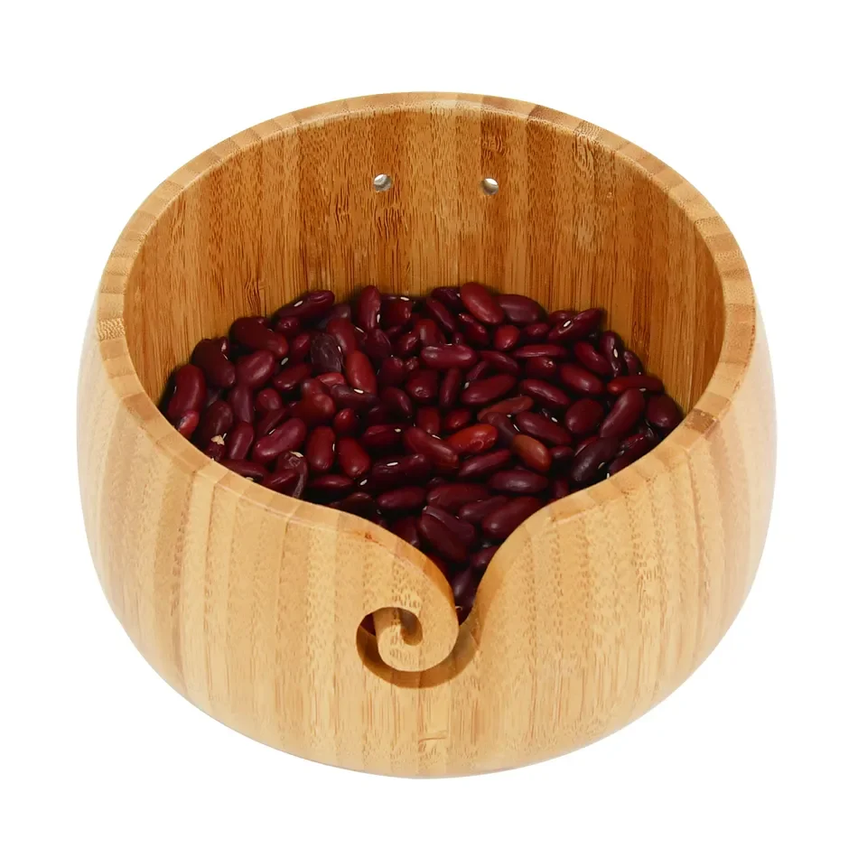 Eco-Friendly Bamboo Wooden Hand Made Polished Organic Round Fruit Noodle Salad Bowl Serving Bowl For Family Restaurant And Party