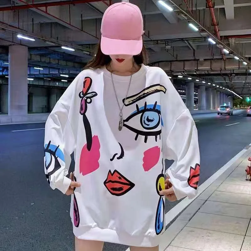 Design Cute Cartoon Mouse Print Sweater 