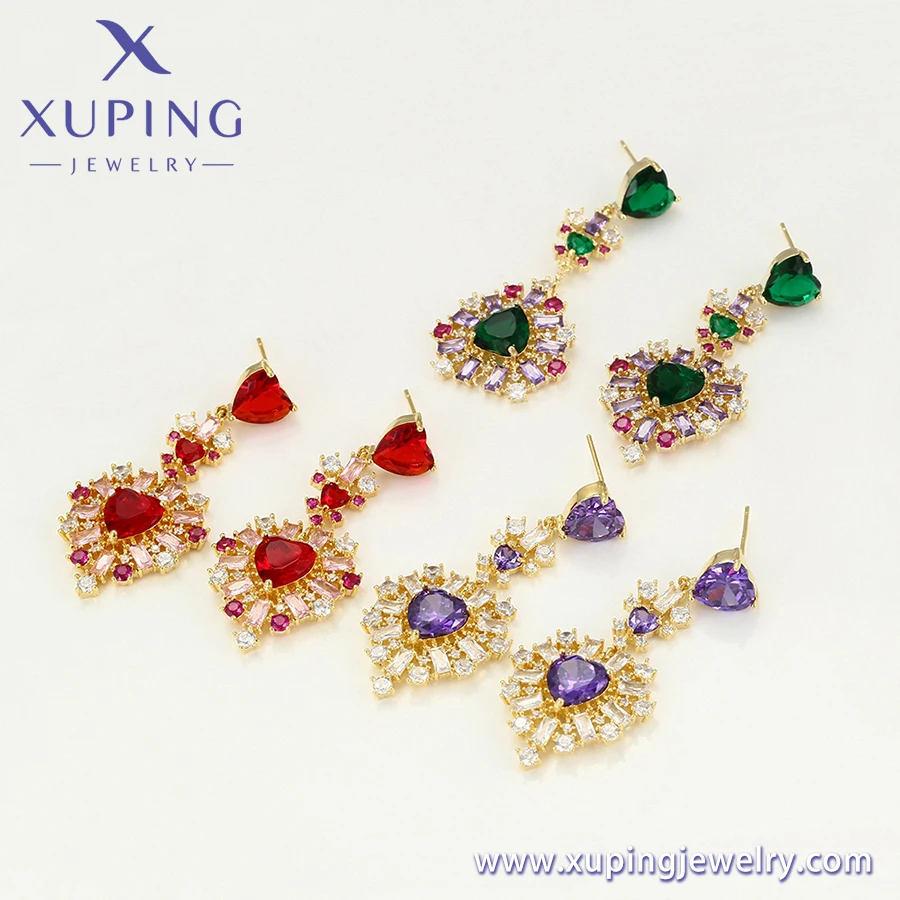 earring-697 xuping jewelry Royal exquisite elegant luxury full diamond wedding banquet wedding jewelry earrings