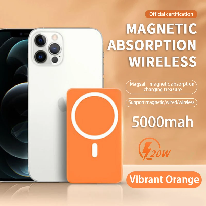 new portable mini wireless magnetic power bank