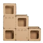 Cat High Quality Wholesale Cheap Cat House Three-story Ladder House Cat Scratcher Board Cat Product