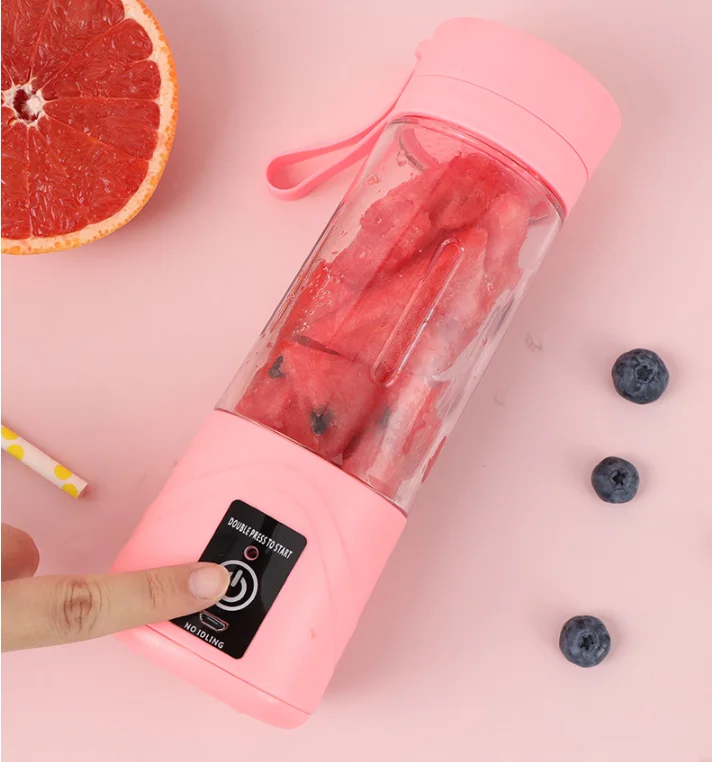 TOP21  Mini USB Rechargeable Home Blender And Mixer 6 blades Juice Plastic Electric Juicer Cup Portable Blenders