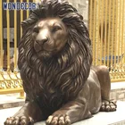 Lion Statue Sculpture Statue Large Outdoor Garden Life Size Bronze Copper Art Decor Sculpture Lion Bronze Statue
