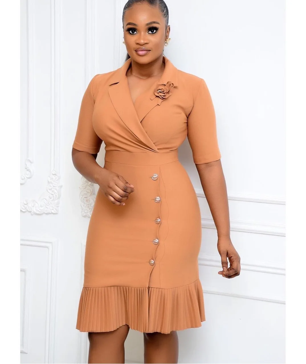 tan business dress