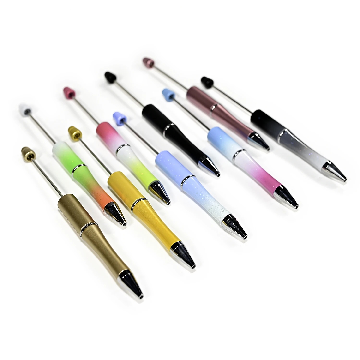 Fashion Kids Students Office School Supplies Black Ink Rollerball Pen Plastic Ballpoint Pen
