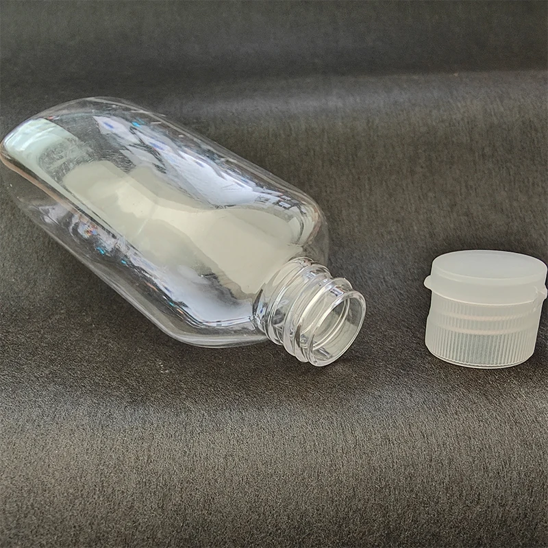 product flat shape squeeze refillable pet plastic bottle with flip screw cap-26