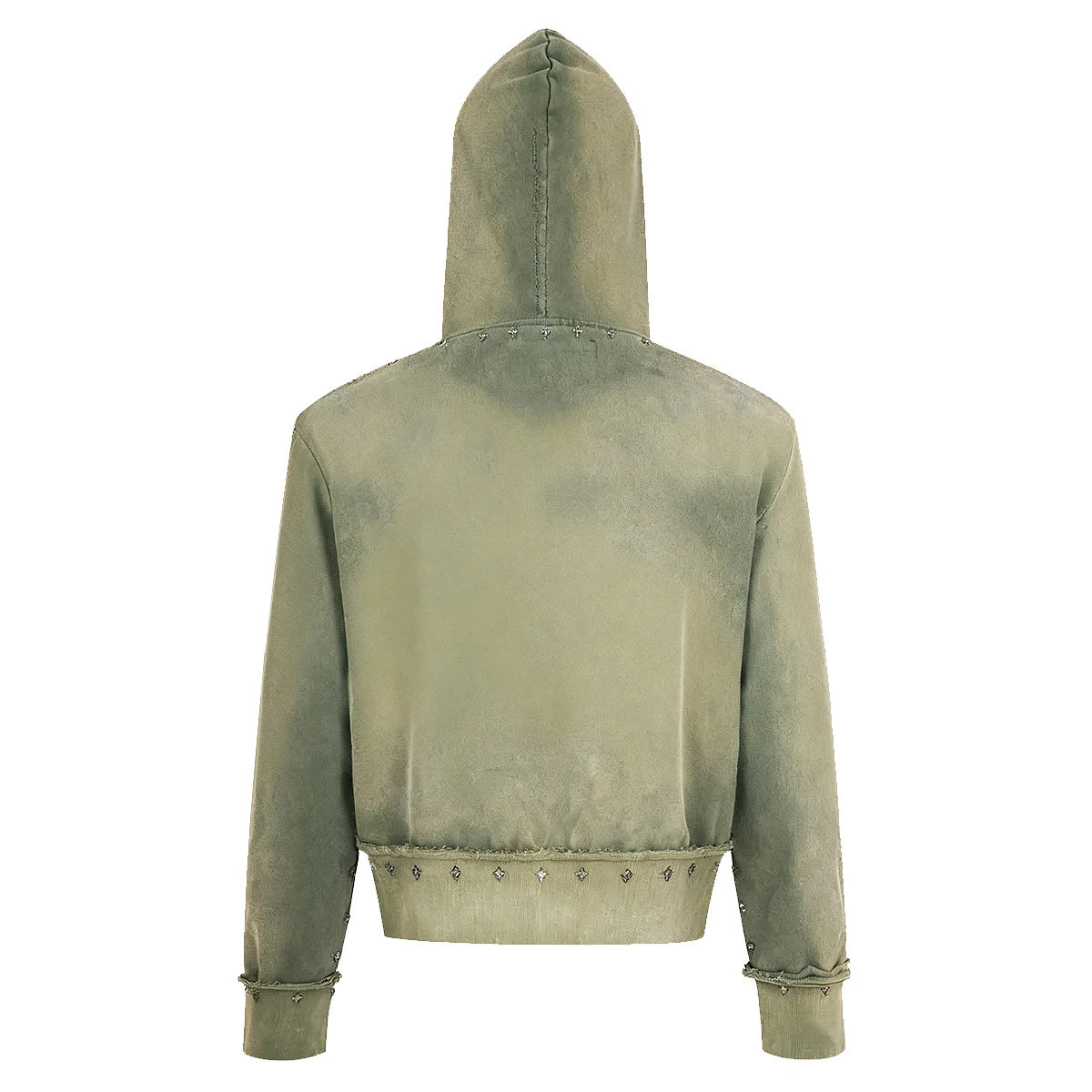 product heavyweight 100 cotton blank double zipper hoodies french terry oversized hoodie men custom embossed logo boxy hoodie for men-2