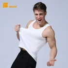 Tank Top High Quality Fitness Sports Tank Top 96% Modal White Gym Mens Vest