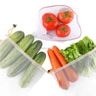 Ecological GRS Certified Food Grade OEM Ecological String Polyester Grocery Mesh Shopping Bag With Logo