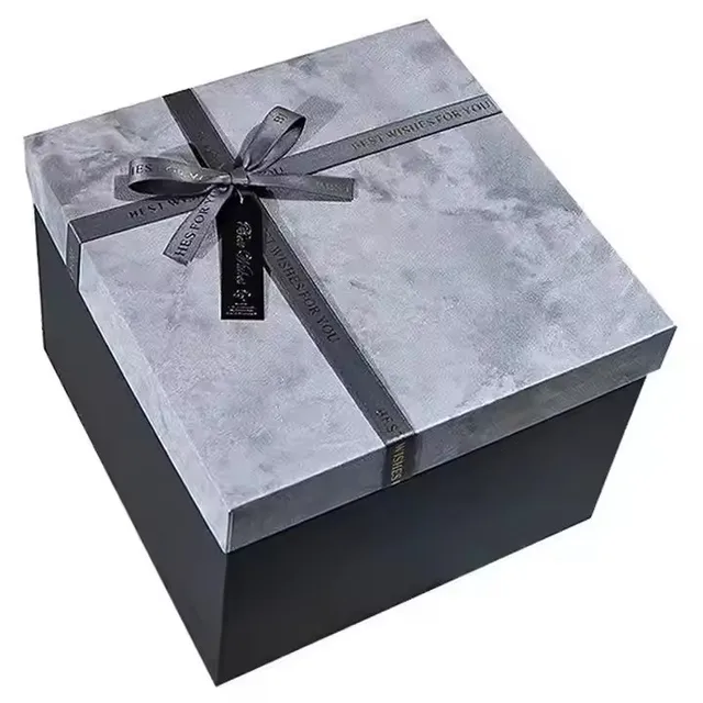 Customized best-selling luxury lid and bottom box paper hardcover cardboard birthday packaging gift box