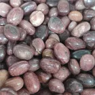 Stone Gem Wholesale Natural Polished Strawberry Quartz Palm Stone Gem Cabochon Crystal Pebble For Decoration